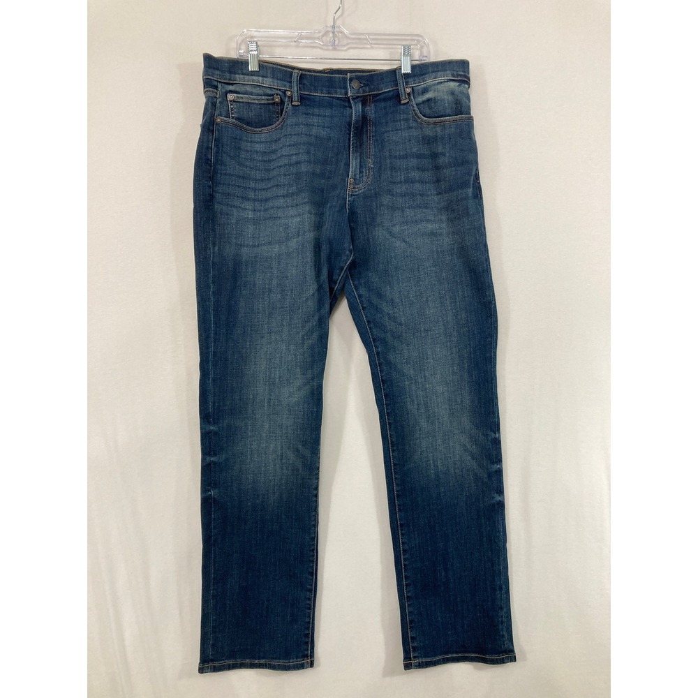 Lucky Brand 410 Athletic Straight Jeans size 36x32 Blue Medium Wash Casual